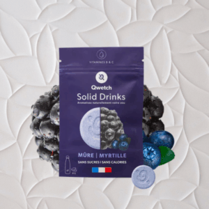 Pastilles Solid Drinks Bio- Mûre et Myrtille -Qwetch