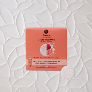 Boîte 3 Pastilles Solid Drinks Bio- Litchi Goyave- Qwetch